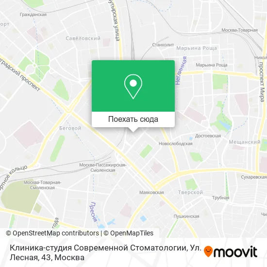 Карта Клиника-студия Современной Стоматологии, Ул. Лесная, 43