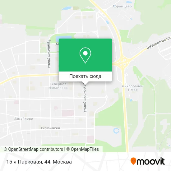 Карта 15-я Парковая, 44