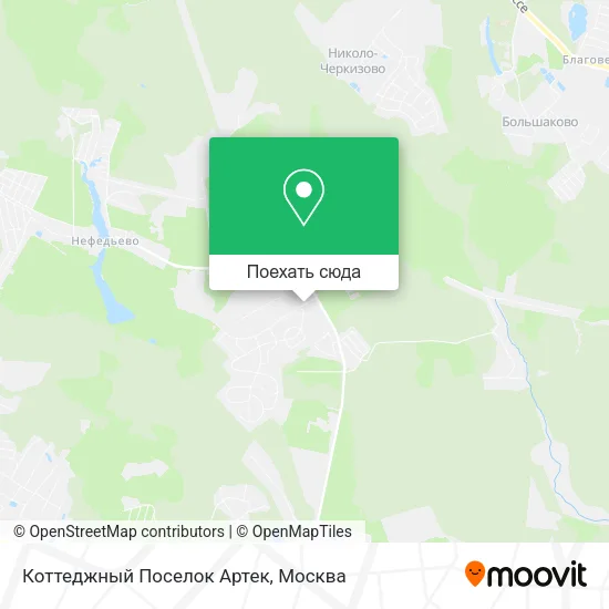 Карта Коттеджный Поселок Артек