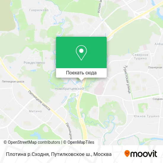 Карта Плотина р.Сходня, Путилковское ш.