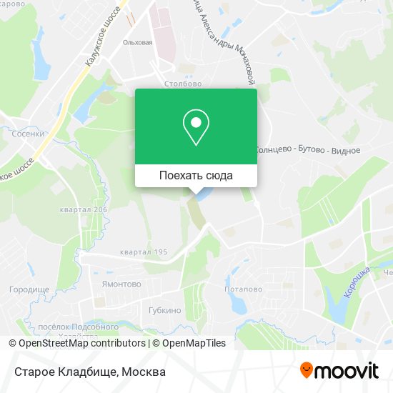 Карта Старое Кладбище