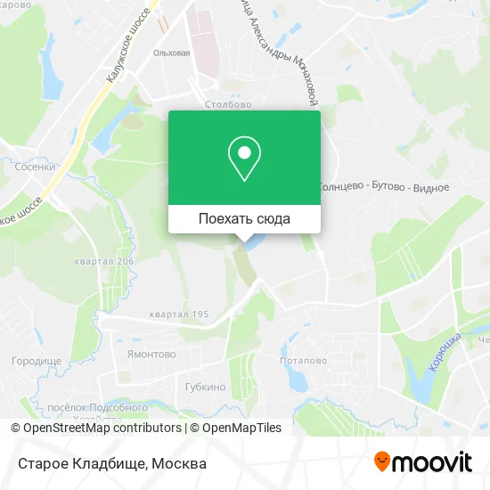 Карта Старое Кладбище