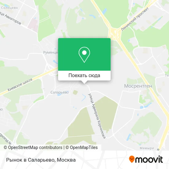 Карта Рынок в Саларьево