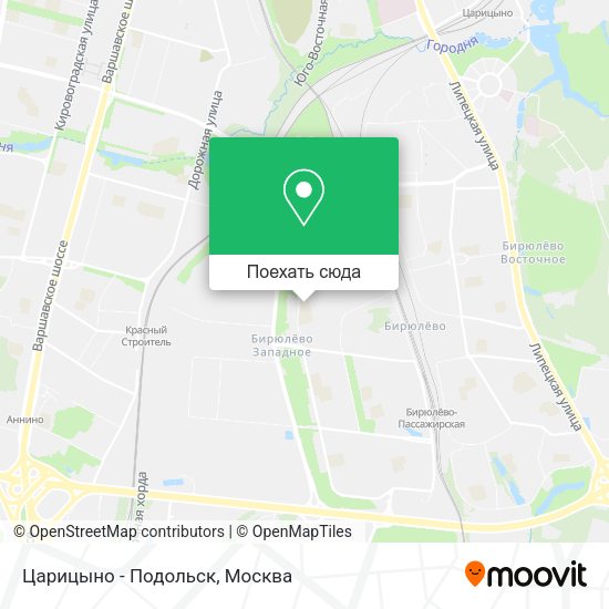 Карта Царицыно - Подольск