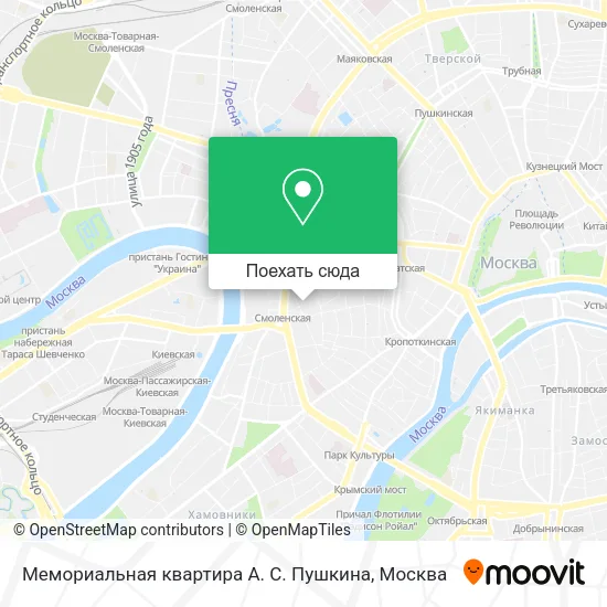 Карта Мемориальная квартира А. С. Пушкина