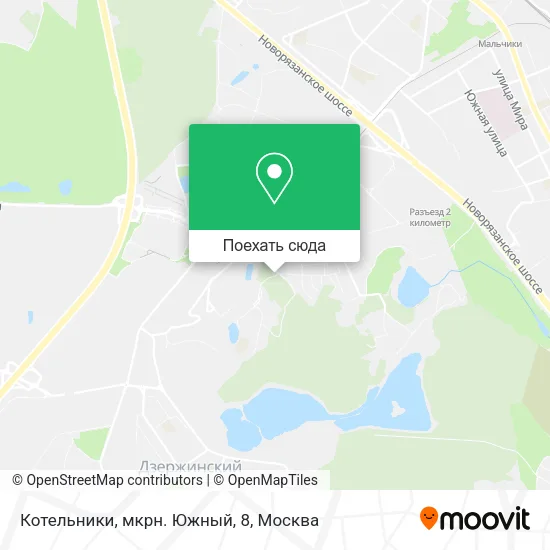 Карта Котельники, мкрн. Южный, 8