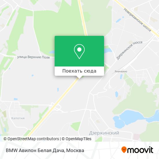 Карта BMW Авилон Белая Дача