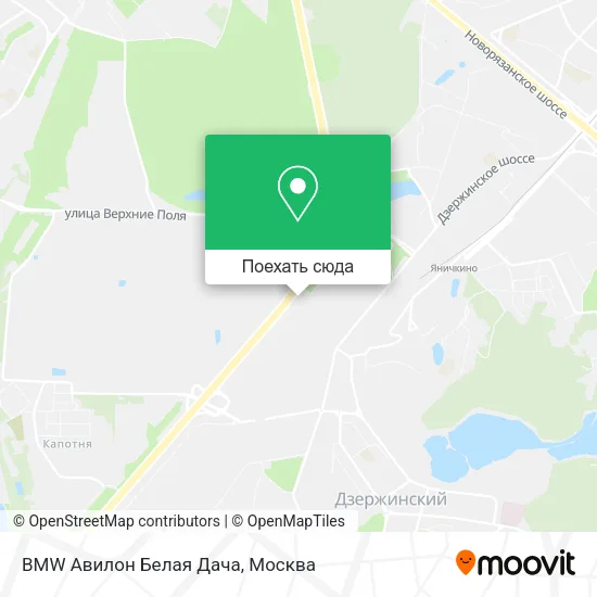 Карта BMW Авилон Белая Дача