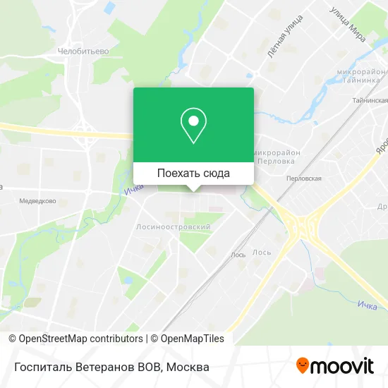 Карта Госпиталь Ветеранов ВОВ