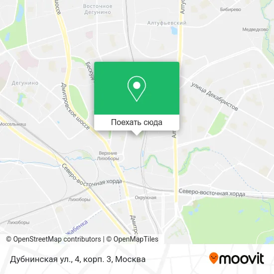 Карта Дубнинская ул., 4, корп. 3