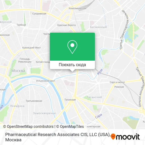 Карта Pharmaceutical Research Associates CIS, LLC (USA)