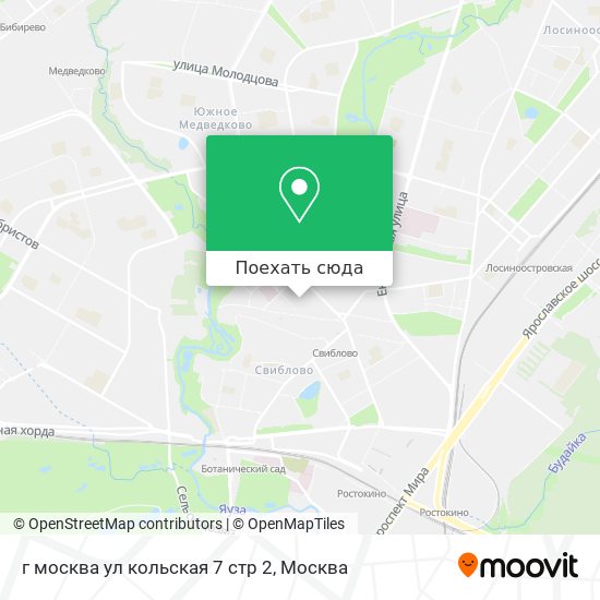 Карта г москва ул кольская 7 стр 2