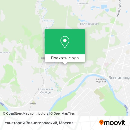 Карта санаторий Звенигородский