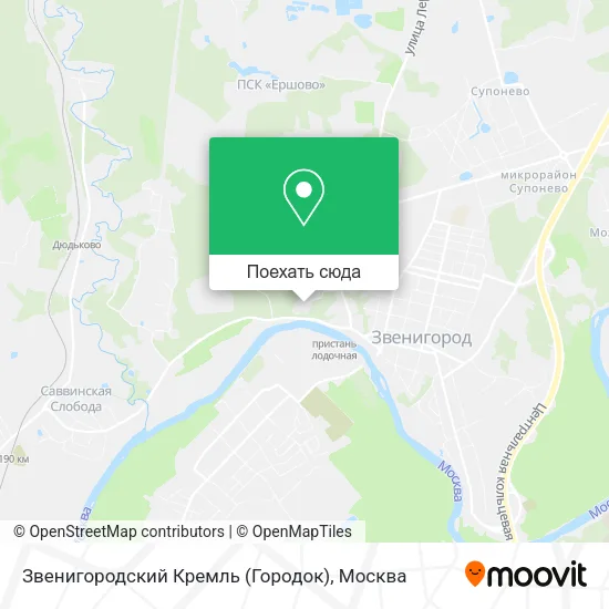 Карта Звенигородский Кремль (Городок)