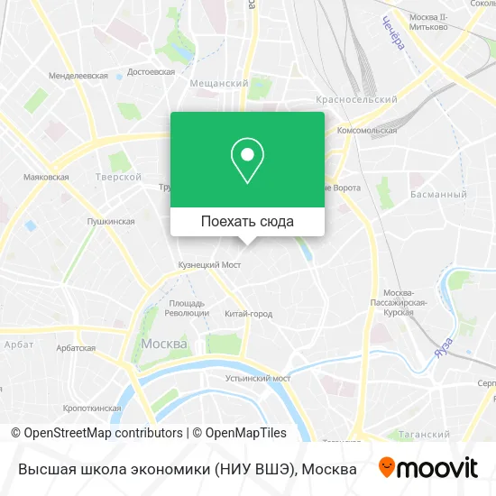 Карта Высшая школа экономики (НИУ ВШЭ)