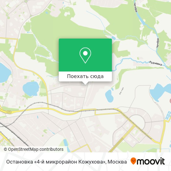 Карта Остановка «4-й микрорайон Кожухова»