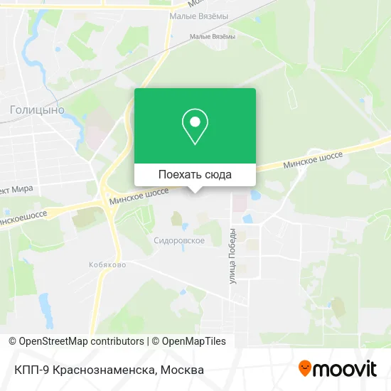 Карта КПП-9 Краснознаменска