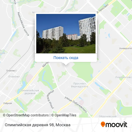 Карта Олимпийская деревня 98