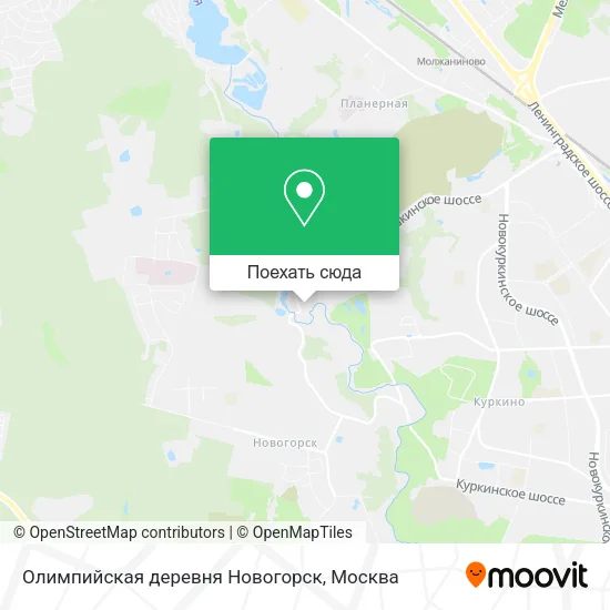 Карта Олимпийская деревня Новогорск