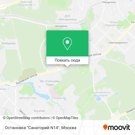 Карта Остановка "Санаторий N14"