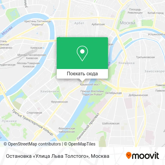 Карта Остановка «Улица Льва Толстого»