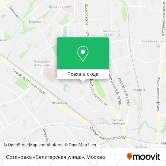 Карта Остановка «Селигерская улица»
