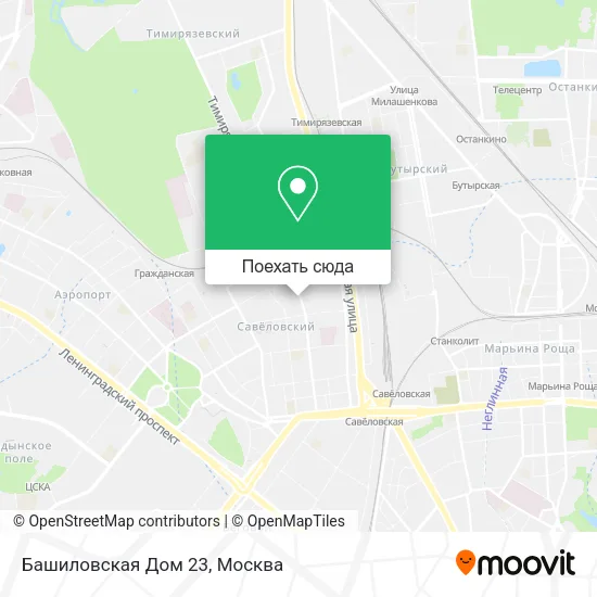Карта Башиловская Дом 23