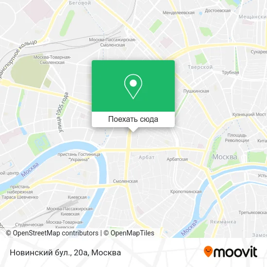 Карта Новинский бул., 20а