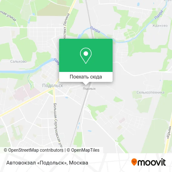Карта Автовокзал «Подольск»