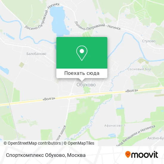 Карта Спорткомплекс Обухово