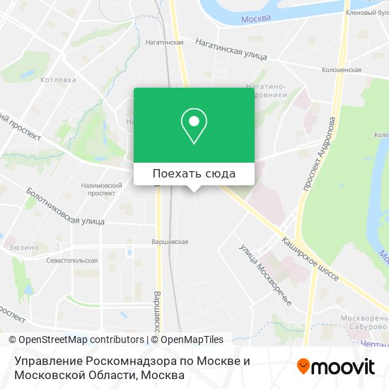 Карта Управление Роскомнадзора по Москве и Московской Области