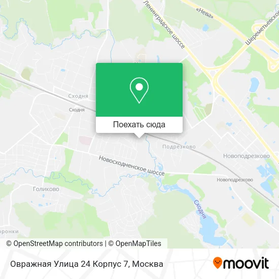 Карта Овражная Улица 24 Корпус 7