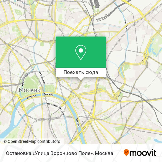 Карта Остановка «Улица Воронцово Поле»