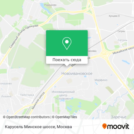Карта Карусель Минское шоссе