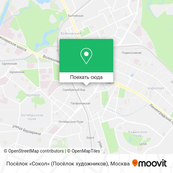 Карта Посёлок «Сокол» (Посёлок художников)