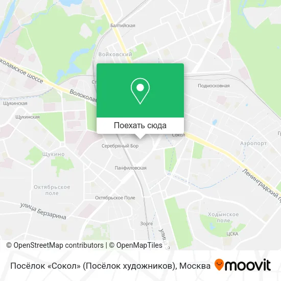 Карта Посёлок «Сокол» (Посёлок художников)