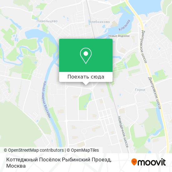 Карта Коттеджный Посёлок Рыбинский Проезд