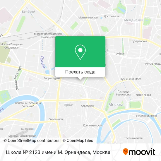 Карта Школа № 2123 имени М. Эрнандеса