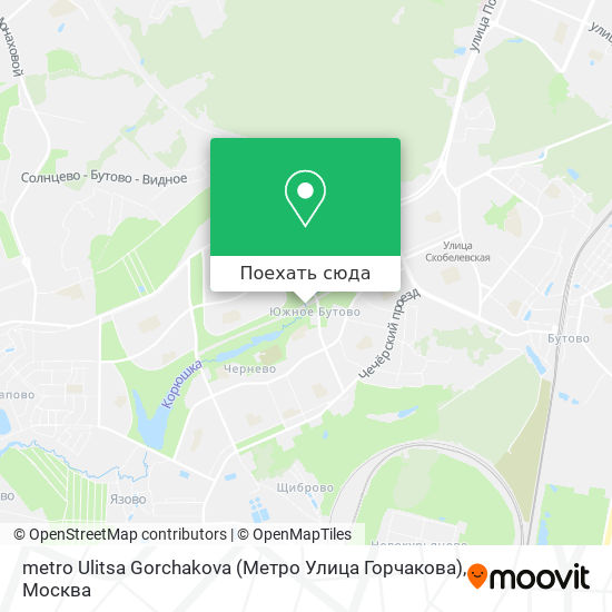 Карта metro Ulitsa Gorchakova (Метро Улица Горчакова)
