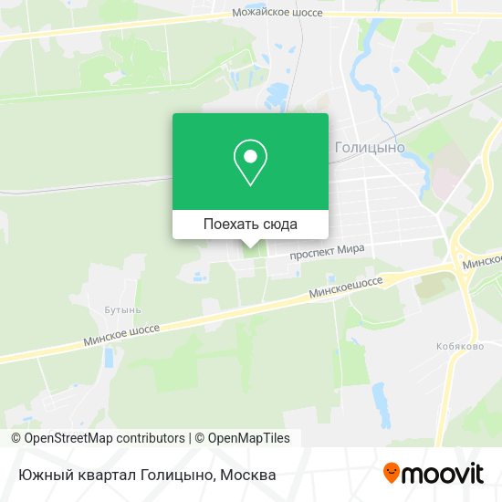 Карта Южный квартал Голицыно
