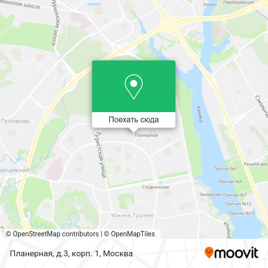 Карта Планерная, д.3, корп. 1
