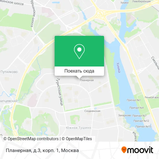 Карта Планерная, д.3, корп. 1