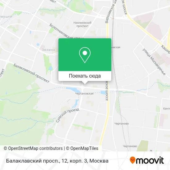 Карта Балаклавский просп., 12, корп. 3