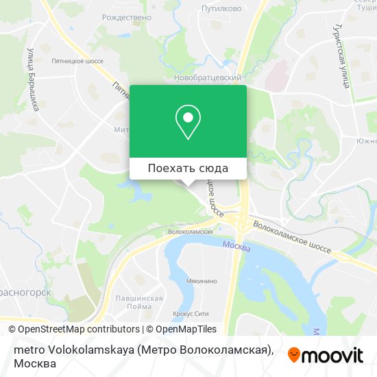 Карта metro Volokolamskaya (Метро Волоколамская)