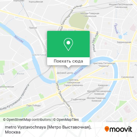 Карта metro Vystavochnaya (Метро Выставочная)