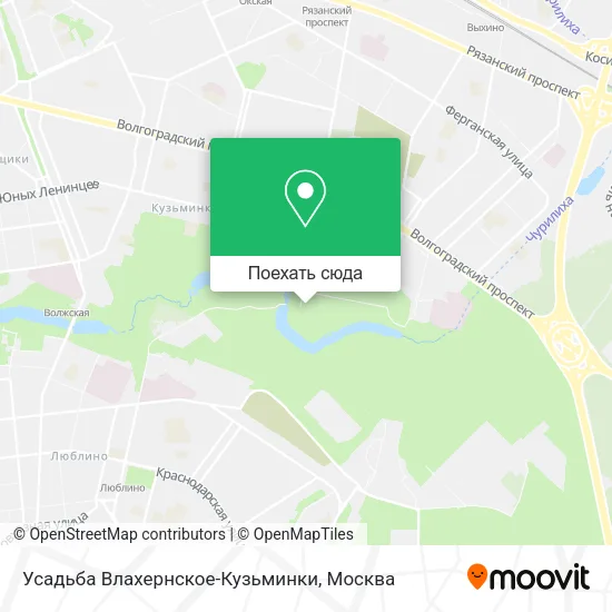 Карта Усадьба Влахернское-Кузьминки