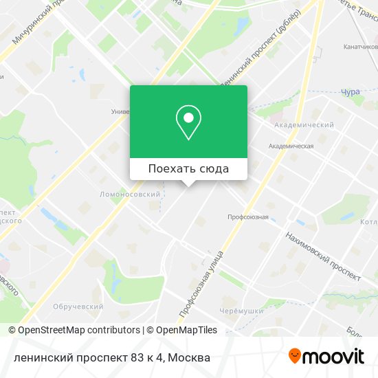 Карта ленинский проспект 83 к 4