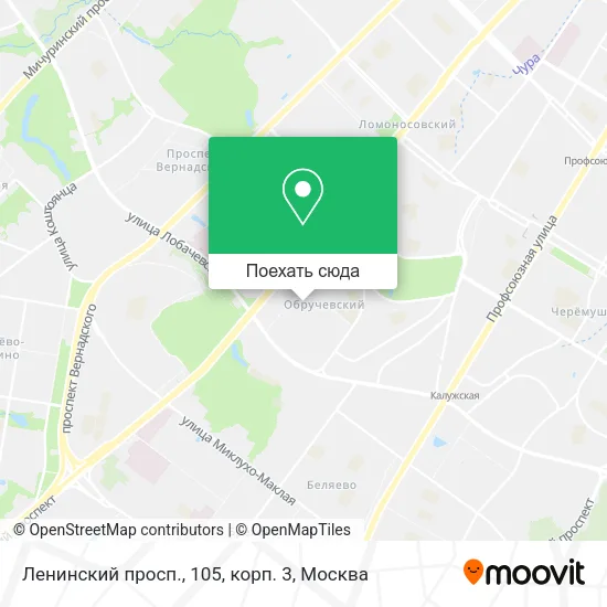 Карта Ленинский просп., 105, корп. 3
