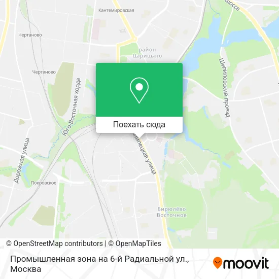 Карта Промышленная зона на 6-й Радиальной ул.
