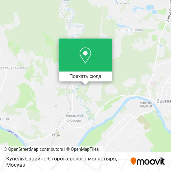 Карта Купель Саввино-Сторожевского монастыря